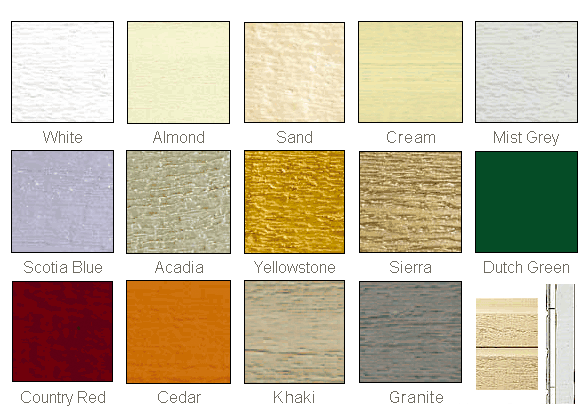 color choices available in maintenance-free siding